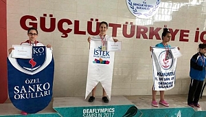 SANKO OKULLARI YÜZÜCÜSÜ BERİL ÖZTÜRK YİNE TÜRKİYE İKİNCİSİ OLDU