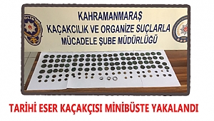 TARİHİ ESER KAÇAKÇISI MİNİBÜSTE YAKALANDI