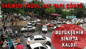 YAĞMUR YAĞDI, ALT YAPI ÇÖKTÜ! BÜYÜKŞEHİR SINIFTA KALDI!