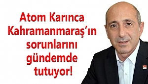 Atom Karınca Kahramanmaraş'ın sorunlarını gündemde tutuyor