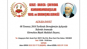 GEBZE KAHRAMANMARAŞLILAR DERNEĞİ AÇLIYOR