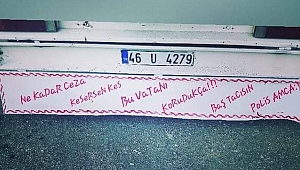 Kahramanmaraşlı araç sahibi yazdırdı! Böyle kamyon arkası yazı görülmedi!