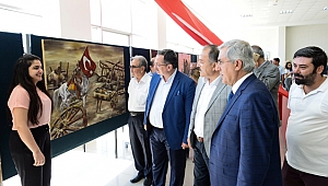 KSÜ’de ‘1071 Malazgirt’ten 15 Temmuz’a Milli Diriliş Destanı Resim Sergisi’ Açıldı