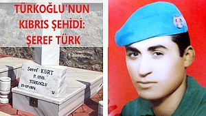 TÜRKOĞLU'NUN KIBRIS ŞEHİDİ: ŞEREF TÜRK