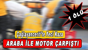 Çağlayancerit’te Feci Kaza! Araba ile Motor Çarpıştı
