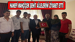Hanefi Mahçiçek Şehit Ailelerini Ziyaret Etti