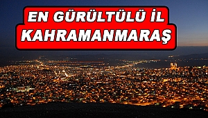 Kahramanmaraş En Gürültülü İller Arasında!