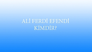 ALİ FERDİ EFENDİ KİMDİR?