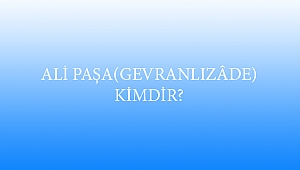 ALİ PAŞA (GEVRANLIZÂDE) KİMDİR?