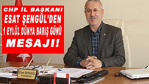 Esat Şengül’den 1 Eylül Dünya Barış Günü Mesajı!