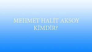  MEHMET HALİT AKSOY KİMDİR?