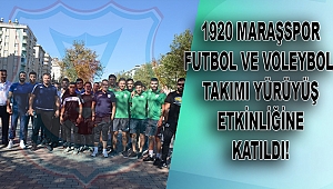 1920 Maraşspor Dünya Yürüyüş Gününe Katıldı