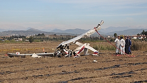 Antalya'da eğitim uçağının düşmesi