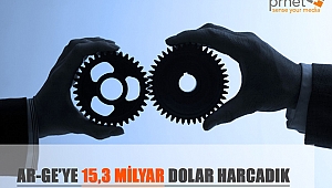 AR-GE’YE 15,3 MİLYAR DOLAR HARCADIK