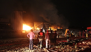 Hatay'da fabrika yangını