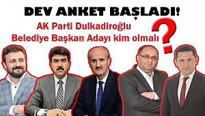 SİZCE AK PARTİ DULKADİROĞLU BELEDİYE BAŞKAN ADAYI KİM OLMALI?