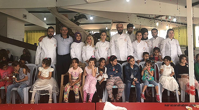 Suriyeli çocuklar pasta şenliğinde buluştu