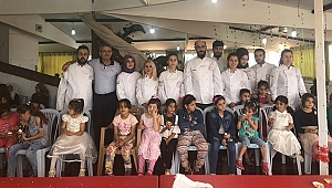 Suriyeli çocuklar pasta şenliğinde buluştu