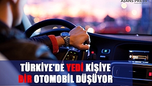 TÜRKİYE'DE YEDİ KİŞİYE BİR OTOMOBİL DÜŞÜYOR 