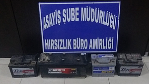 Akü Hırsızı Yakalandı 