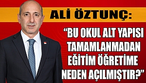 Ali Öztunç’tan Doğukent Sultan Alpaslan Anadolu Lisesi İsyanı