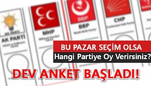 Bu Pazar Seçim Olsa Hangi Partiye Oy Verirsiniz?