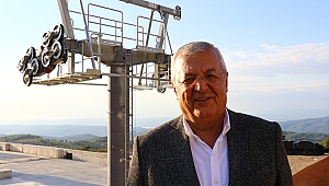 Düldül Dağı'nda teleferik direkleri yükselmeye başladı