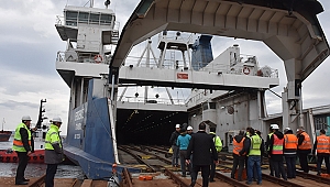 Negmar Denizcilik Bandırma-Tekirdağ arası Tren Ferry deneme seferini tamamladı