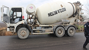 Çaldıkları beton mikserini mazotu bitince bırakıp kaçtılar