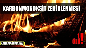 Kahramanmaraş'ta karbonmonoksit zehirlenmesi: 1 ölü