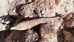 Kanalizasyon çalışması sırasında havan topu bulundu