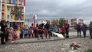 MERSİN’DE KREŞTE YANGIN TATBİKATI