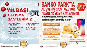 Sanko Park AVM yılbaşı mesaisine başladı