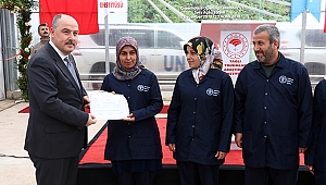 Seracılık eğitimi alan Suriyelilere sertifika