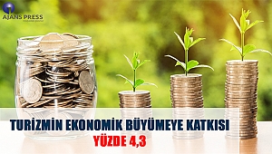 TURİZMİN EKONOMİK BÜYÜMEYE KATKISI YÜZDE 4,3