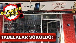 BÜYÜKŞEHİR TABELALARI SÖKTÜRDÜ