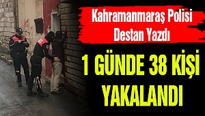Kahramanmaraş'ta 1 Günde 38 Kişi Yakalandı