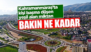 Kahramanmaraş’ta yeşil alan miktarı bakın ne kadar