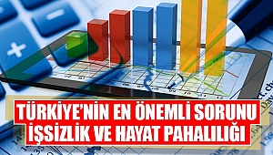 Türkiye'nin en önemli sorunu işsizlik ve hayat pahalılığı