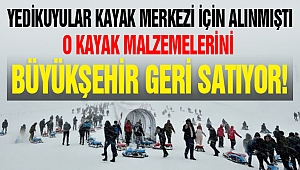 Yedikuyuları’n kayak ekipmanları da satışa çıktı