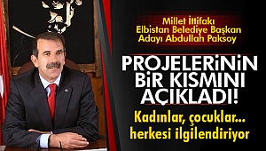 Abdullah Paksoy projelerinin bir kısmını açıkladı!