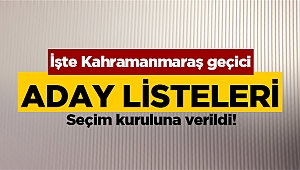 Aday listeleri seçim kurulunda!