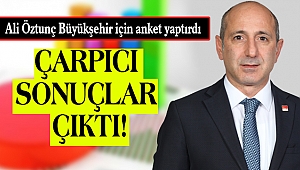 Ali Öztunç Büyükşehir için anket yaptırdı çarpıcı sonuçlar çıktı!