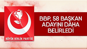 BBP, 58 başkan adayını daha belirledi