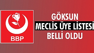 Büyük Birlik Partisi’nin Göksun Meclis Üye Listesi Belli Oldu