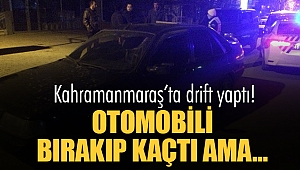 Drift yaptı! Otomobili bırakıp kaçtı ama…