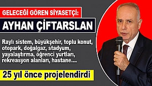 Geleceği gören siyasetçi: Ayhan Çiftarslan