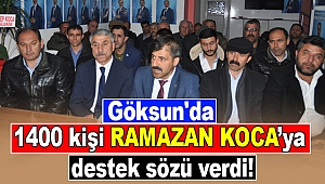Göksun'da Koca destek