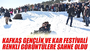 Kafkas Gençlik Ve Kar Festivali Renkli Görüntülere Sahne Oldu