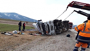 Kahramanmaraş'ta fuel oil yüklü tanker devrildi: 1 yaralı